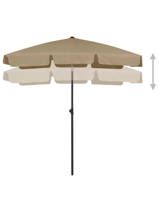 Plážový slunečník taupe 180 x 120 cm