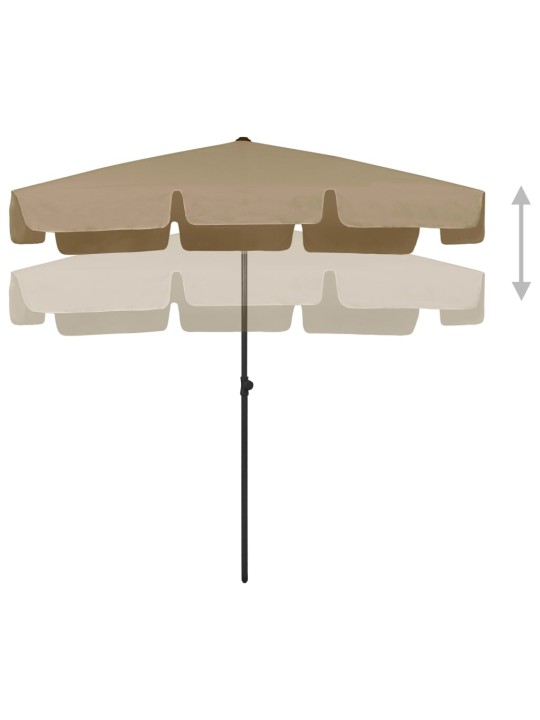 Plážový slunečník taupe 200 x 125 cm