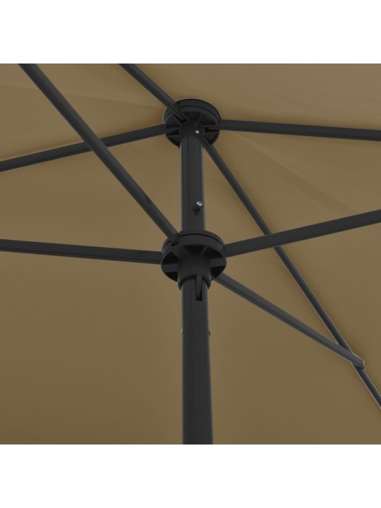 Plážový slunečník taupe 200 x 125 cm