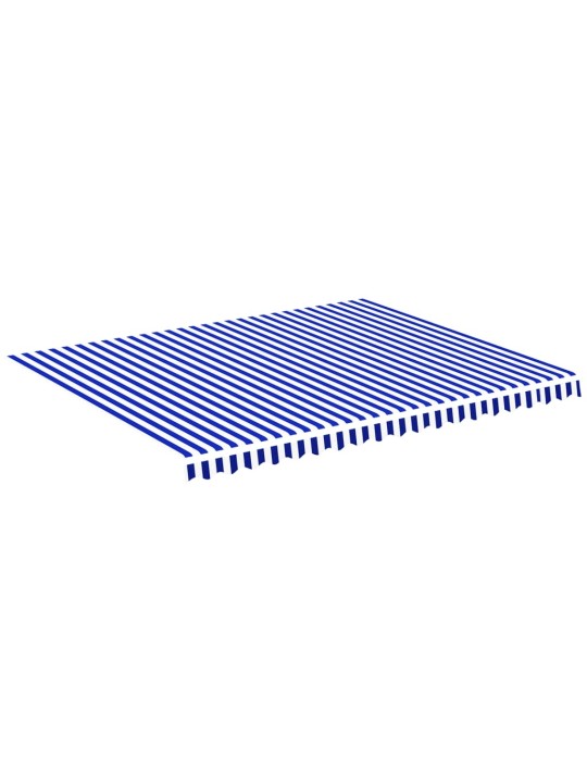 Náhradní plachta na markýzu modro-bílá 4,5 x 3,5 m