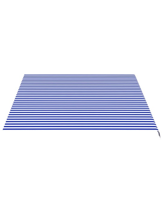 Náhradní plachta na markýzu modro-bílá 4,5 x 3,5 m