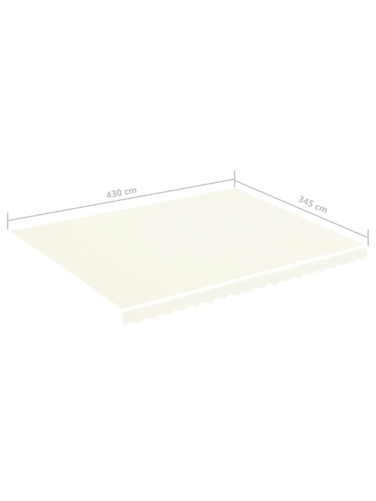 Náhradní plachta na markýzu krémová 4,5 x 3,5 m