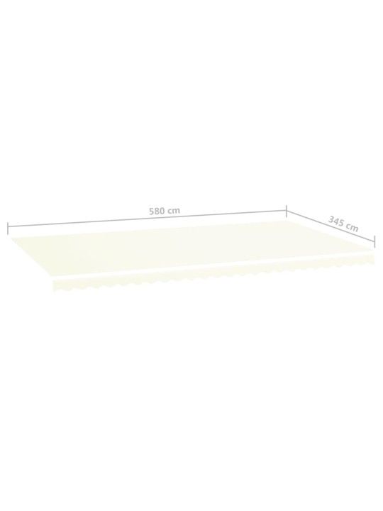 Náhradní plachta na markýzu krémová 6 x 3,5 m