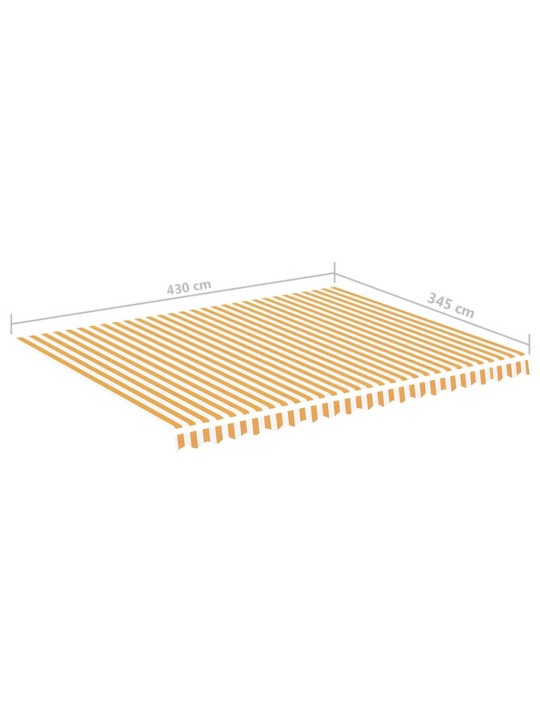 Náhradní plachta na markýzu žluto-bílá 4,5 x 3,5 m