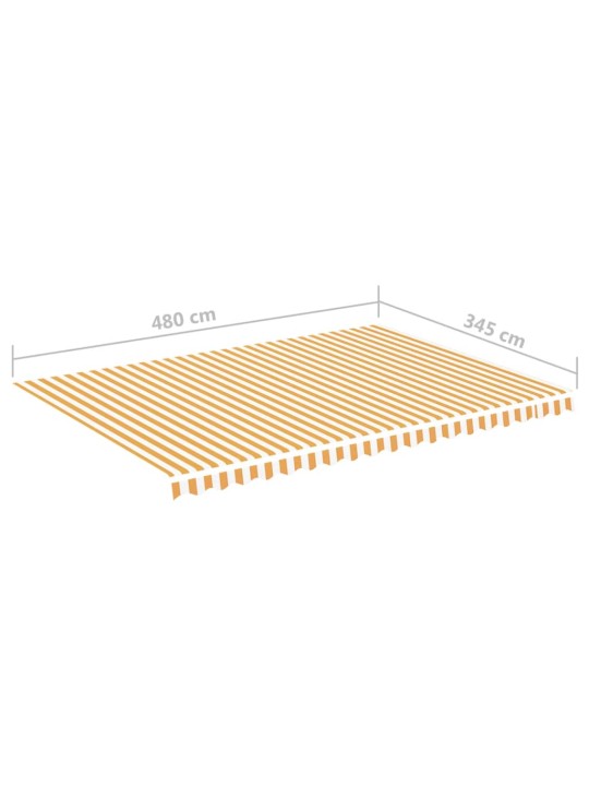 Náhradní plachta na markýzu žluto-bílá 5 x 3,5 m