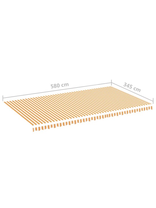 Náhradní plachta na markýzu žluto-bílá 6 x 3,5 m