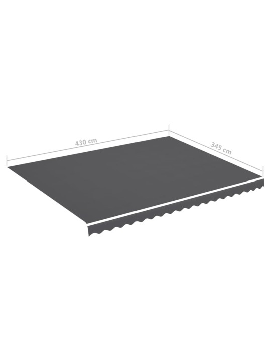 Náhradní plachta na markýzu antracitová 4,5 x 3,5 m