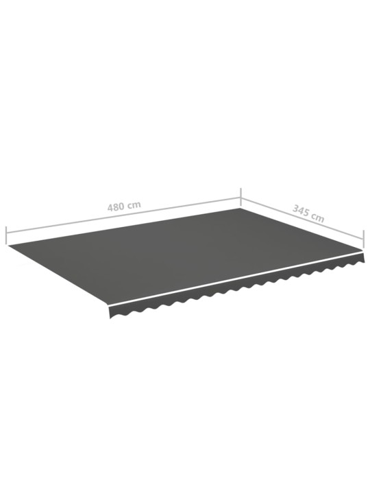 Náhradní plachta na markýzu antracitová 5 x 3,5 m