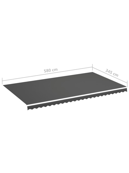 Náhradní plachta na markýzu antracitová 6 x 3,5 m