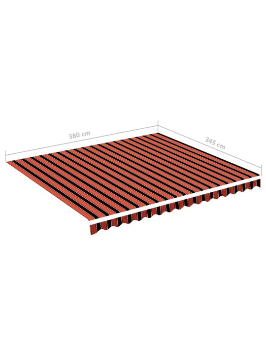Náhradní plachta na markýzu oranžová a hnědá 4 x 3,5 m