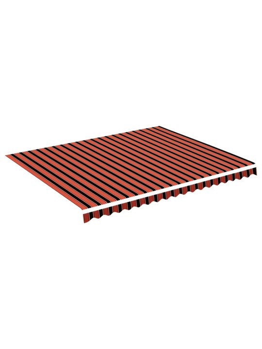 Náhradní plachta na markýzu oranžová a hnědá 4,5 x 3,5 m