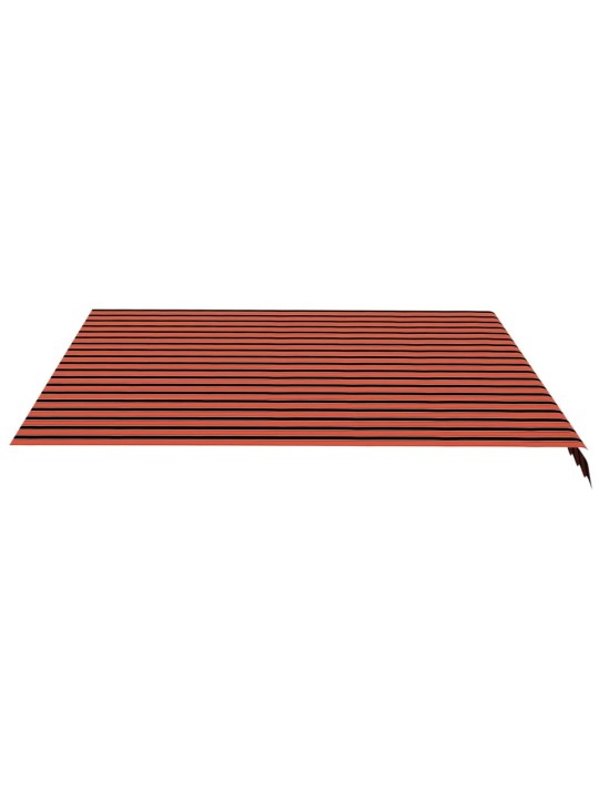 Náhradní plachta na markýzu oranžová a hnědá 4,5 x 3,5 m