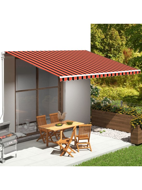 Náhradní plachta na markýzu oranžovo-hnědá 5 x 3,5 m