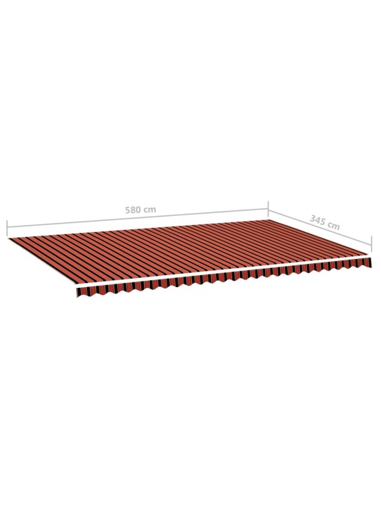 Náhradní plachta na markýzu oranžovo-hnědá 6 x 3,5 m
