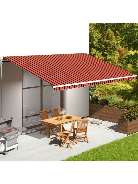 Náhradní plachta na markýzu oranžovo-hnědá 6 x 3,5 m