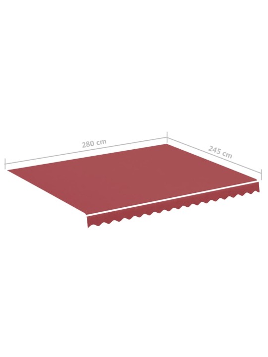 Náhradní plachta na markýzu vínově červená 3 x 2,5 m