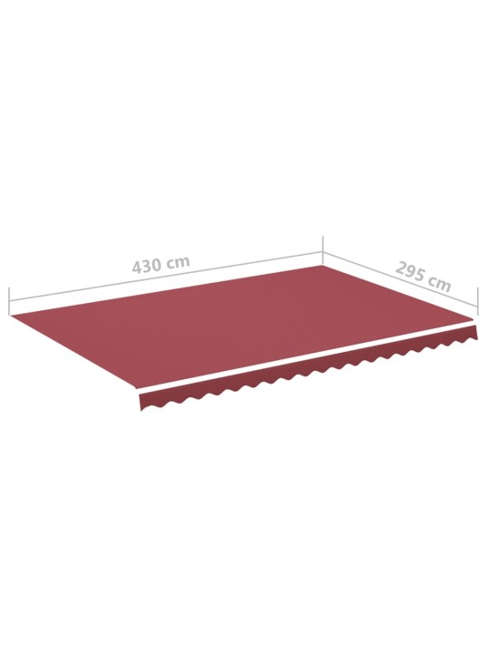 Náhradní plachta na markýzu vínově červená 4,5 x 3 m