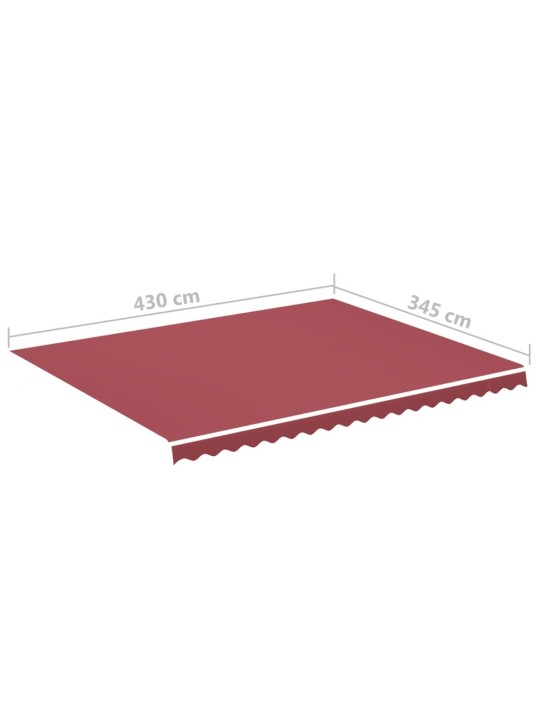 Náhradní plachta na markýzu vínově červená 4,5 x 3,5 m