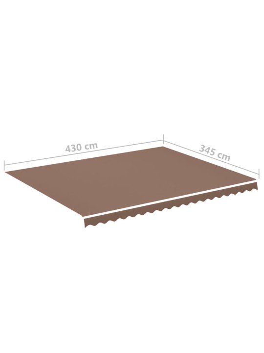 Náhradní plachta na markýzu hnědá 4,5 x 3,5 m
