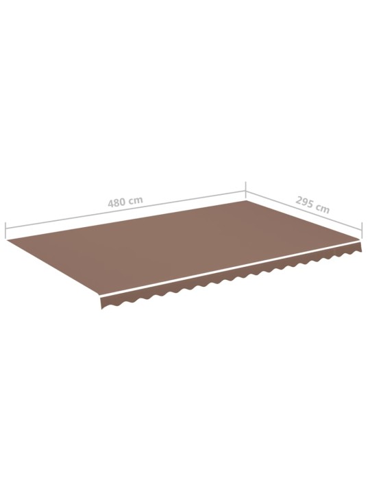 Náhradní plachta na markýzu hnědá 5 x 3 m