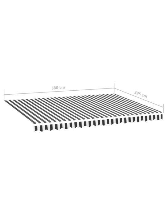 Náhradní plachta na markýzu antracitovo-bílá 4 x 3 m