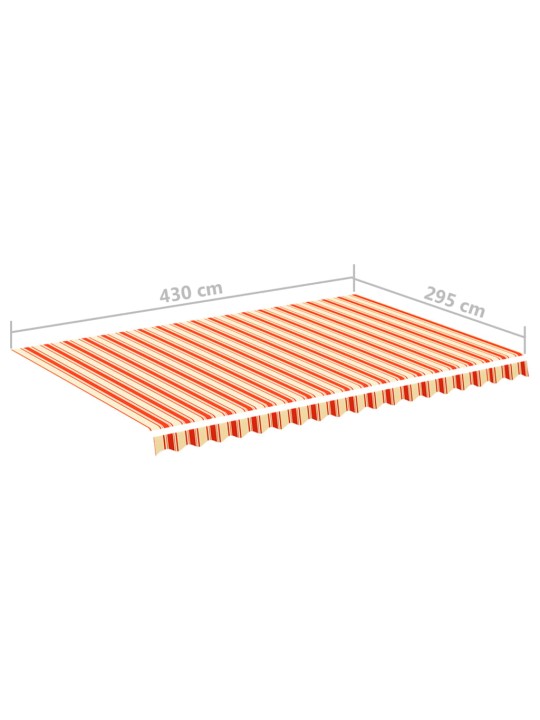 Náhradní plachta na markýzu žluto-oranžová 4,5 x 3 m