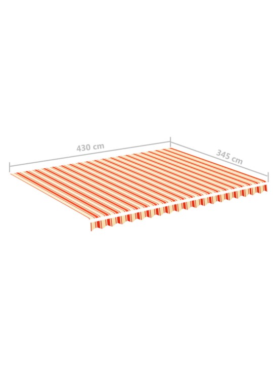 Náhradní plachta na markýzu žluto-oranžová 4,5 x 3,5 m