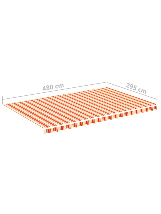 Náhradní plachta na markýzu žluto-oranžová 5 x 3 m