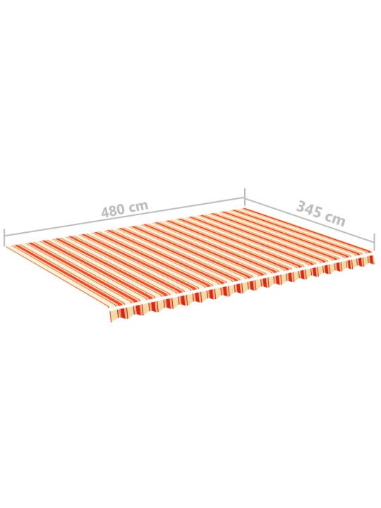 Náhradní plachta na markýzu žluto-oranžová 5 x 3,5 m