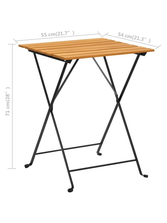 Bistro stolek 55 x 54 x 71 cm masivní akáciové dřevo