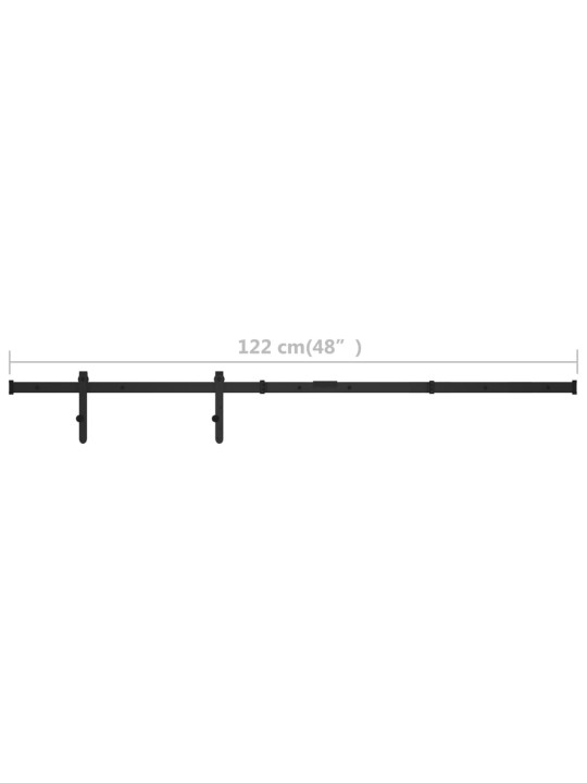 Kování pro posuvné dveře skříně uhlíková ocel 122 cm