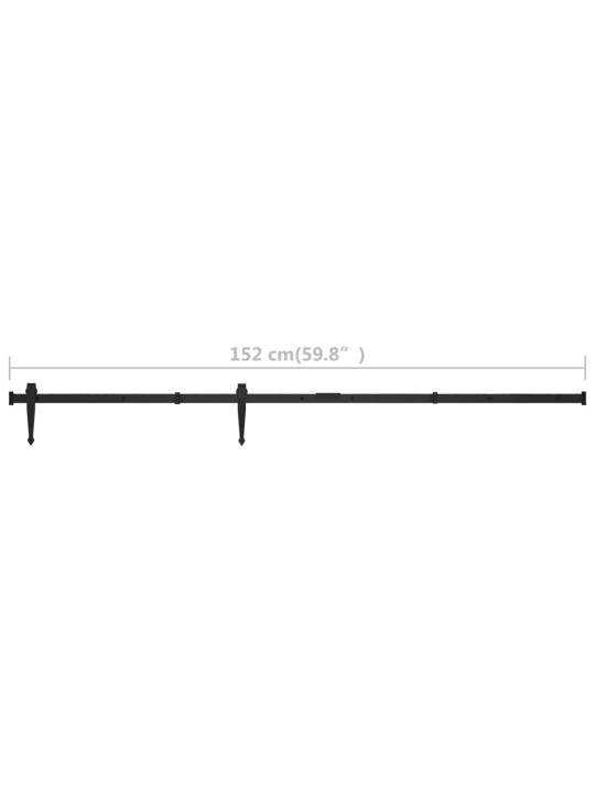 Kování pro posuvné dveře skříně uhlíková ocel 152 cm