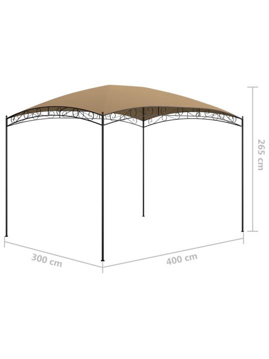 Altán 3 x 4 x 2,65 m taupe 180 g/m²