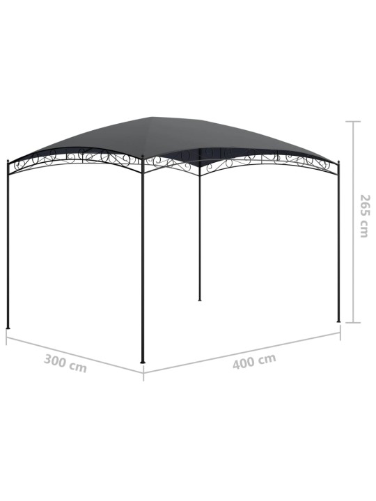 Altán 3 x 4 x 2,65 m antracitový 180 g/m²