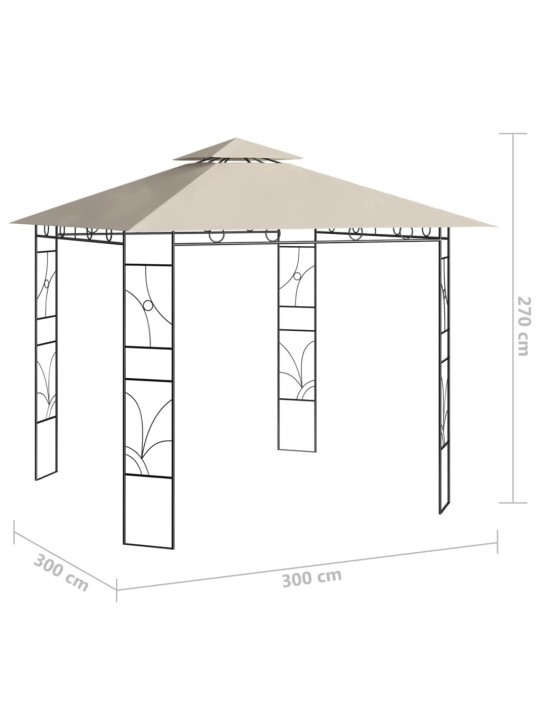 Altán 3 x 3 x 2,7 m krémový 160 g/m²