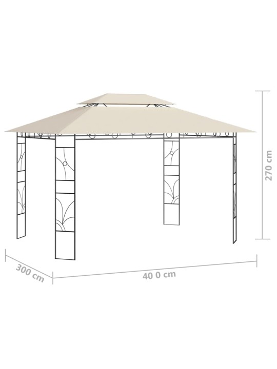 Altán 4 x 3 x 2,7 m krémový 160 g/m²