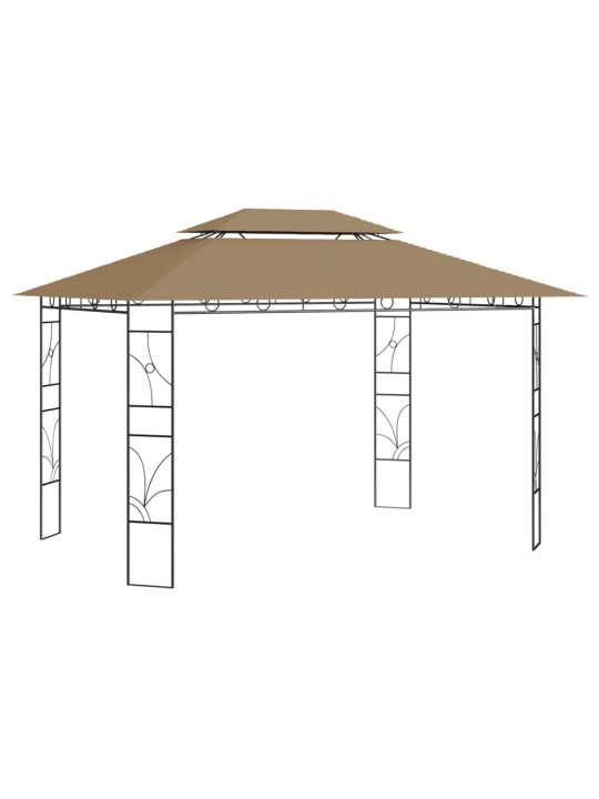 Altán 4 x 3 x 2,7 m taupe 160 g/m²