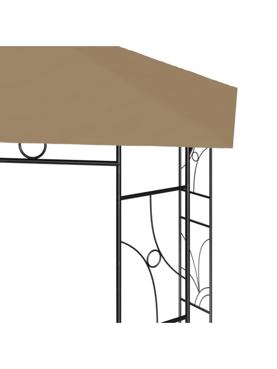 Altán 4 x 3 x 2,7 m taupe 160 g/m²