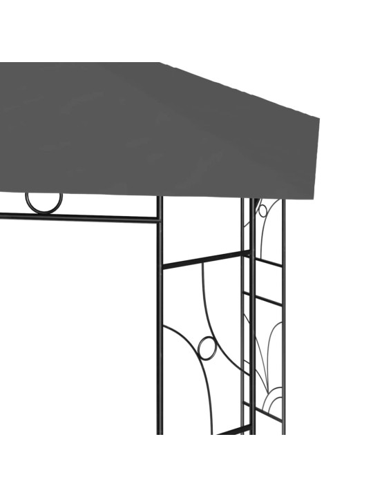 Altán 4 x 3 x 2,7 m antracitový 160 g/m²