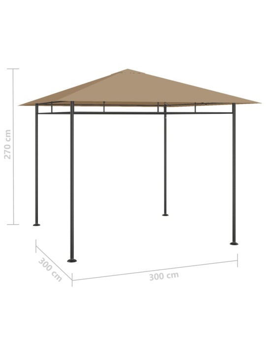 Altán 3 x 3 x 2,7 m taupe 180 g/m²