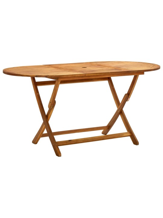 Skládací zahradní stůl 160 x 85 x 75 cm masivní akáciové dřevo