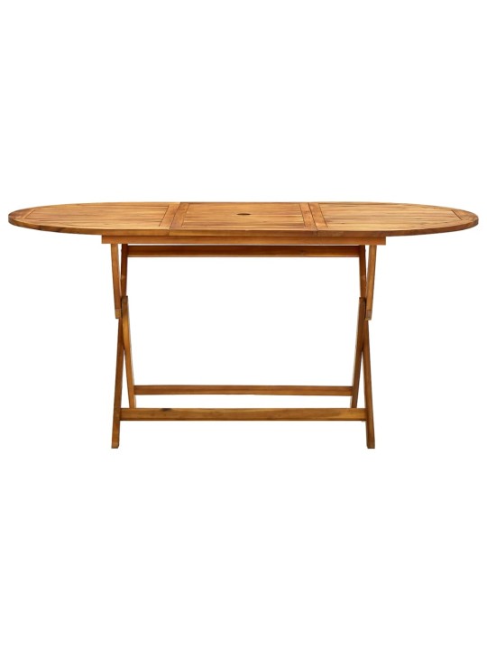 Skládací zahradní stůl 160 x 85 x 75 cm masivní akáciové dřevo