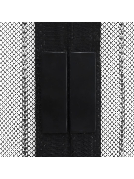 Závěsy do dveří proti hmyzu 2 ks s magnety černé 200 x 80 cm