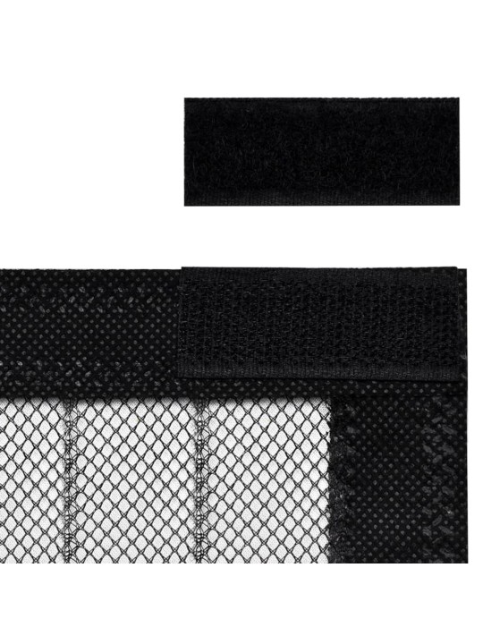 Závěsy do dveří proti hmyzu 2 ks s magnety černé 200 x 80 cm