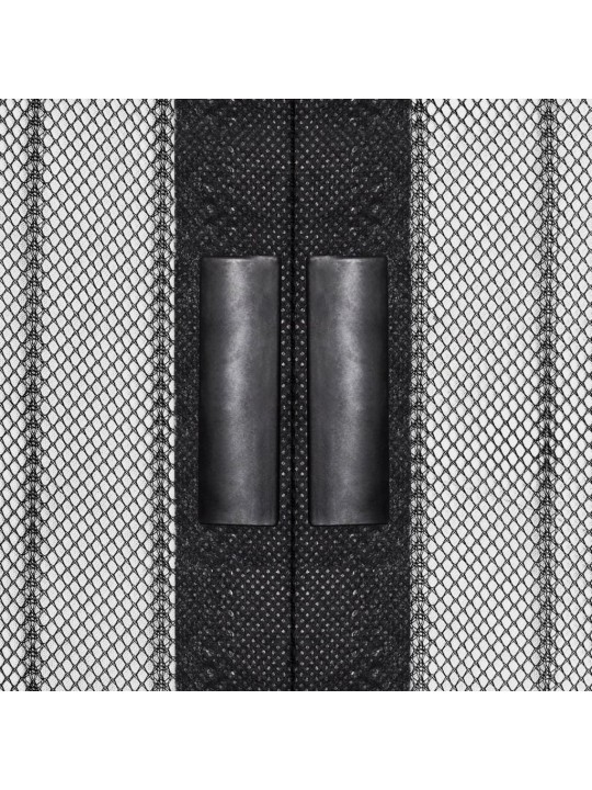 Závěsy do dveří proti hmyzu 2 ks s magnety černé 210 x 90 cm