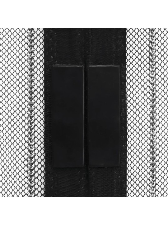 Závěsy do dveří proti hmyzu 2 ks s magnety černé 220 x 110 cm