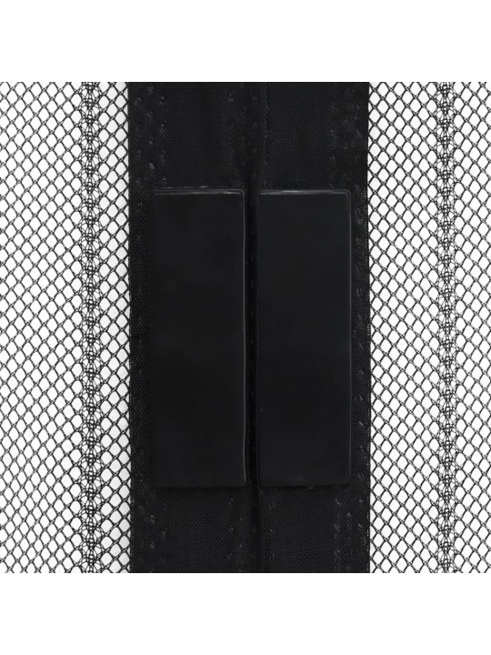 Závěsy do dveří proti hmyzu 2 ks s magnety černé 230 x 160 cm