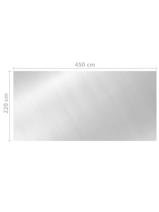 Krycí plachta na bazén stříbrná 450 x 220 cm PE