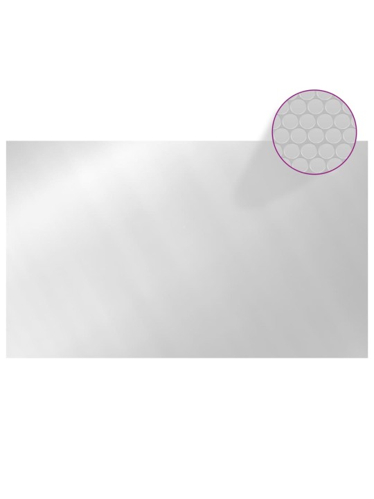 Obdélníkový kryt na bazén 500 x 300 cm pe stříbrný