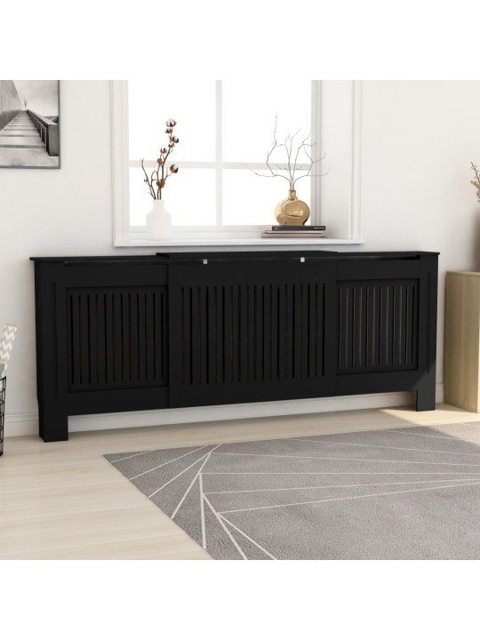 Kryt na radiátor MDF černý 205 cm